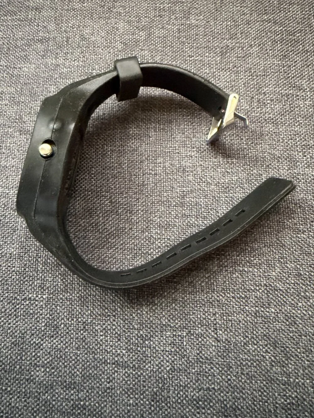 Remix Black Silicone Square Watch